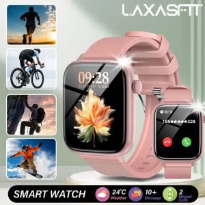 EarlySincere 2.06"e; AMOLED Display Smart Watch, Fitness Tracker With Sleep & Menstrual Cycle Monitoring, Call & Voice Assistant, Alloy Body, Metal Band, Wireless 5.0, USB Charging, 340mAh Battery, With Compatible With Android & IOS For Daily Use