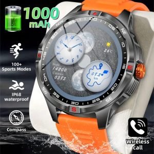 COIUSOR New 2, 01-inch GPS Smartwatch, GPS Positioning + IPS High-Resolution Display, Wireless Call Syncing SMS Reminder, GPS L1+L5 Dual-Frequency Positioning, Compass, Altitude, Barometric Pressure, High Quality, 3D Dly Video Dial, 100 Sports Modes Fitne