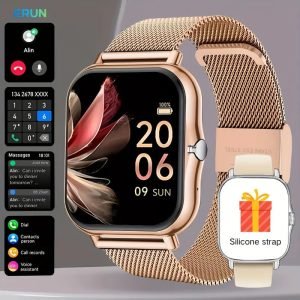 LIGE 2025 Men'S Smartwatch, 1.96"e; HD IPS Display, 400mAh Long-Lasting Battery, USB Charging, Stainless Steel Strap, Compatible with iPhone & Android, Non-Waterproof, 360p Resolution, Alloy Body