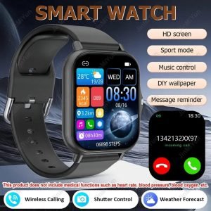 Newest 4G Android Smart Watch with GPS, 4G Network, WiFi, 1.508 inch Super AMOLED HD Display, MP3/MP4 Player, Pedometer, Multiple Sports Modes, Best Gift for Men, Suitable for Outdoor Sports and Office Work